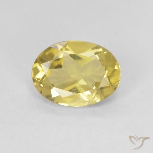 1.13ct Натуральный Светлое золото Берилл, Овал, Чистота VS