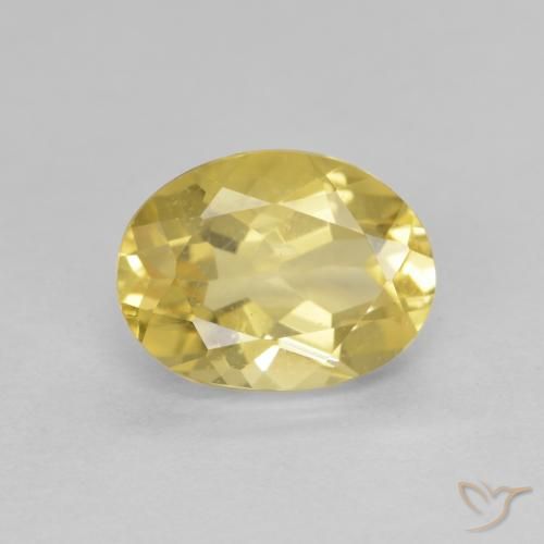 1.73ct Натуральный Светло-золотисто-желтый Берилл, Овал, VVS-VS