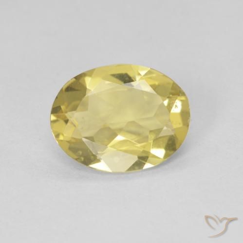1.29ct Натуральный Светло-золотисто-желтый Берилл, Овал, VVS-VS