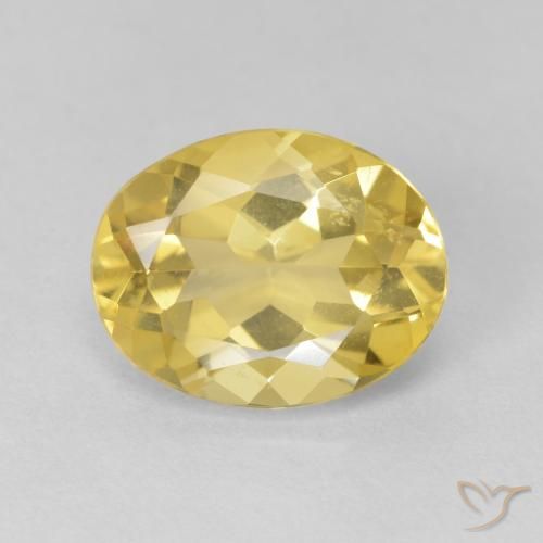 2.28ct Натуральный Светло-желтый Берилл, Овал, Чистота VS