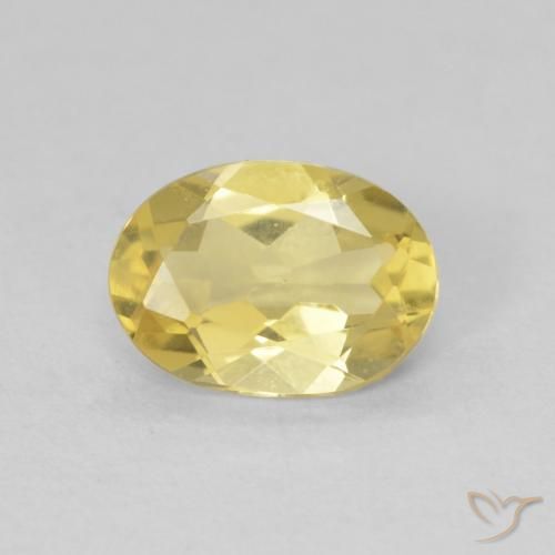 0.99ct Натуральный Светлое золото Берилл, Овал, VVS-VS
