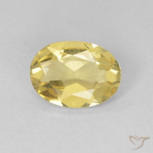 0.92ct Натуральный Светло-золотисто-желтый Берилл, Овал, VVS-VS