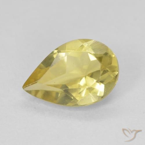 1.19ct Натуральный Светлое золото Берилл, Форма груши, VVS-VS