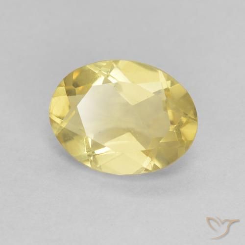 1.22ct Натуральный Светло-золотисто-желтый Берилл, Овал, VVS-VS