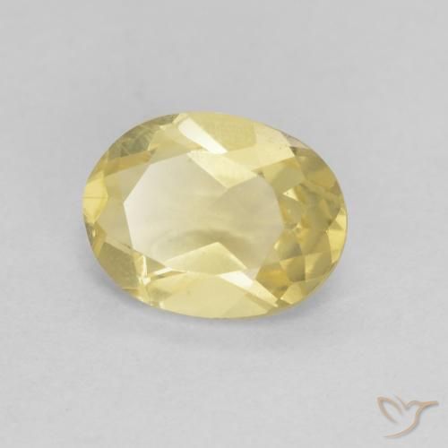 1.14ct Натуральный Светло-желтый Берилл, Овал, VVS-VS