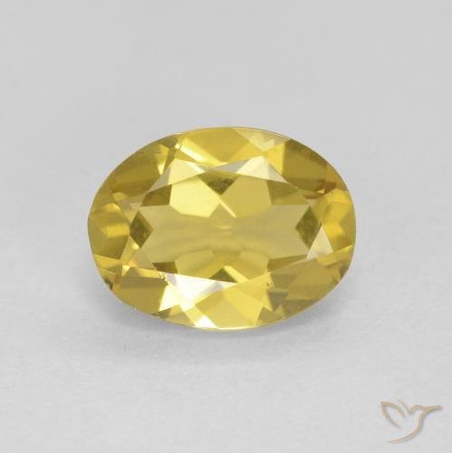 1.68ct Натуральный Светлое золото Берилл, Овал, Чистота VVS