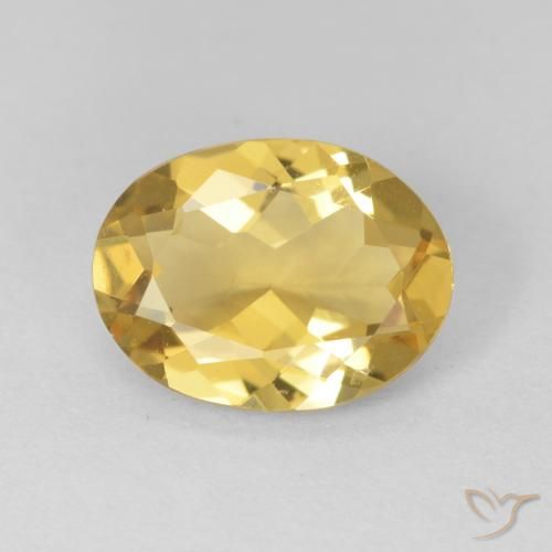 1.89ct Натуральный Светло-желтый Берилл, Овал, Чистота VVS