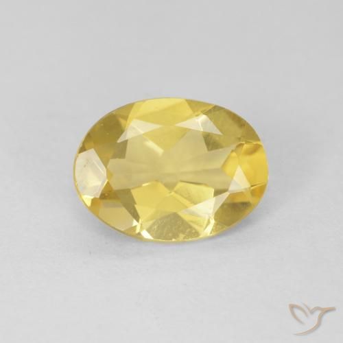 1.35ct Натуральный Светло-золотисто-желтый Берилл, Овал, Чистота VVS