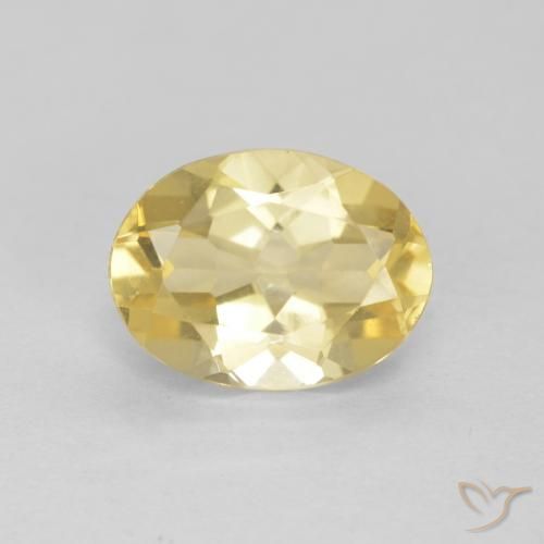 1.74ct Натуральный Светло-желтый Берилл, Овал, Чистота VVS