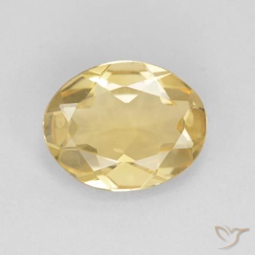 1.83ct Натуральный Светло-золотисто-желтый Берилл, Овал, Чистота VVS
