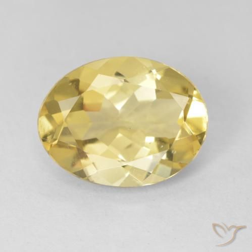 2.21ct Натуральный Светло-желтый Берилл, Овал, Чистота VVS