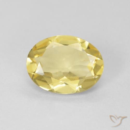 1.54ct Натуральный Светло-золотисто-желтый Берилл, Овал, Чистота VVS