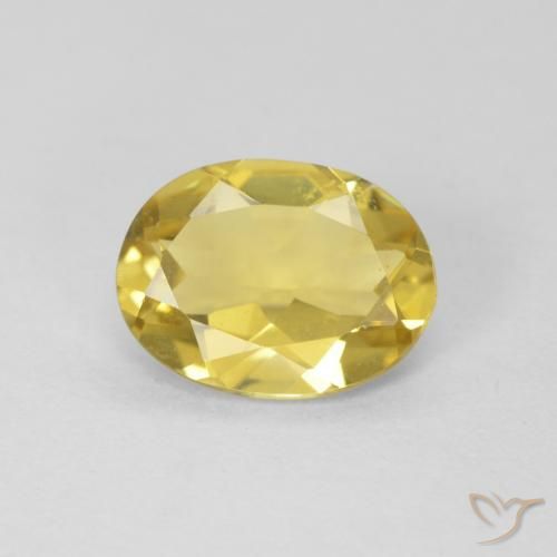 1.33ct Натуральный Светло-желтый Берилл, Овал, Чистота VVS