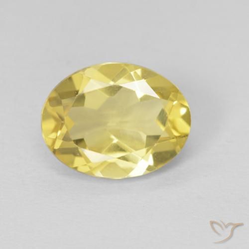 1.76ct Натуральный Светло-желтый Берилл, Овал, Чистота VVS