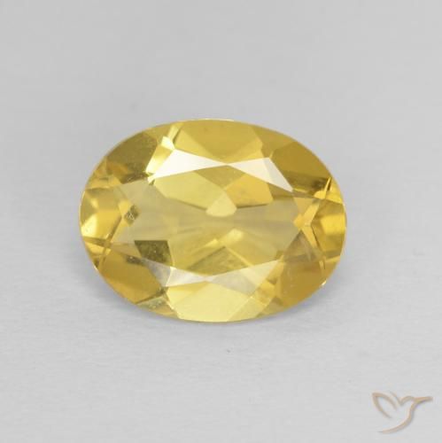 1.53ct Натуральный Медовый желтый Берилл, Овал, Чистота VVS