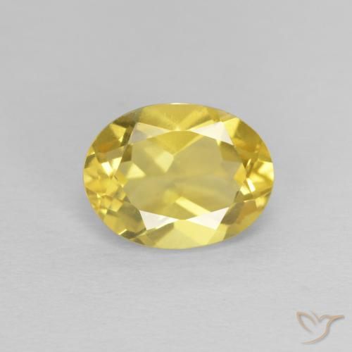 1.32ct Натуральный Светло-медово-желтый Берилл, Овал, Чистота VVS