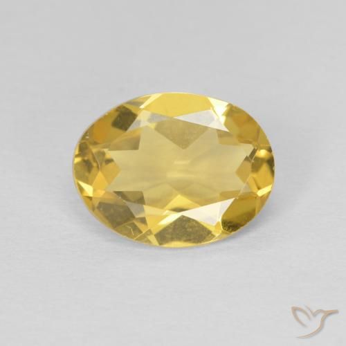 1.37ct Натуральный Темно-желтый Берилл, Овал, Чистота VVS