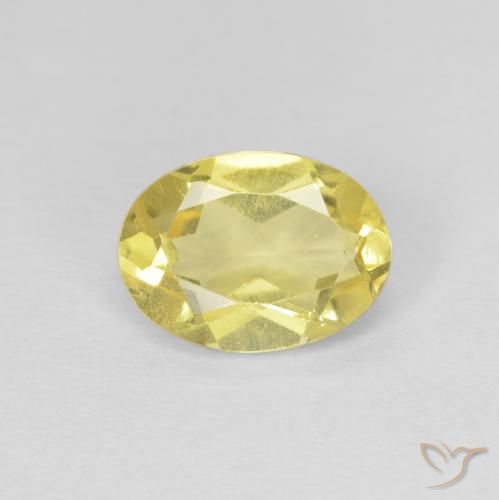 1.18ct Натуральный Светло-медово-желтый Берилл, Овал, Чистота VS
