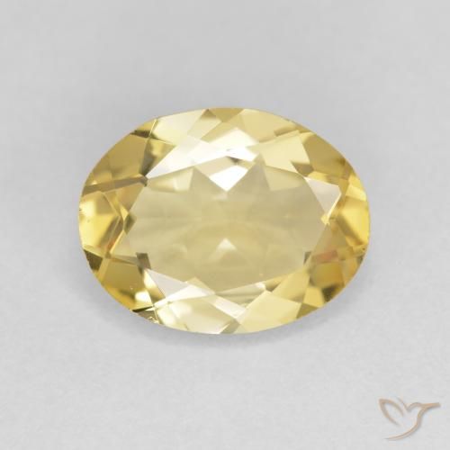 2.25ct Натуральный Светло-желтый Берилл, Овал, Чистота VS