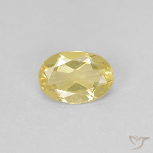 0.64ct Натуральный Светло-золотисто-желтый Берилл, Овал, VVS-VS