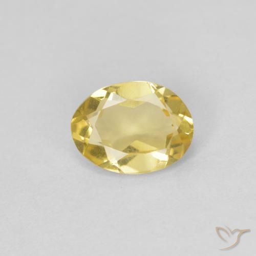 0.65ct Натуральный Светло-золотисто-желтый Берилл, Овал, VVS-VS