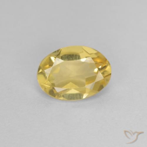 0.73ct Натуральный Светло-золотисто-желтый Берилл, Овал, VVS-VS