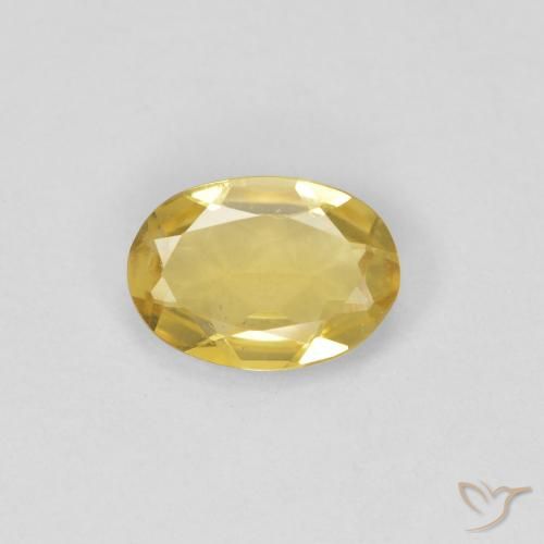 0.52ct Натуральный Светло-золотисто-желтый Берилл, Овал, VVS-VS