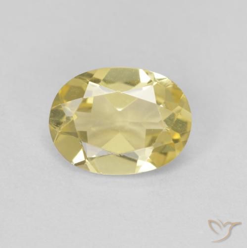 1.10ct Натуральный Светлое золото Берилл, Овал, VVS-VS