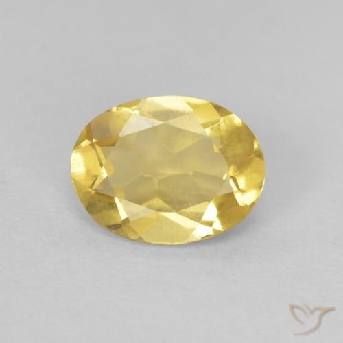 1.07ct Натуральный Светло-золотисто-желтый Берилл, Овал, VVS-VS