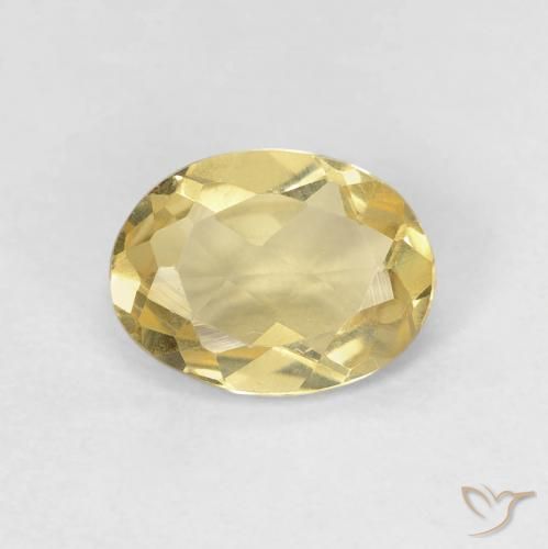 1.04ct Натуральный Теплый желтый Берилл, Овал, VVS-VS
