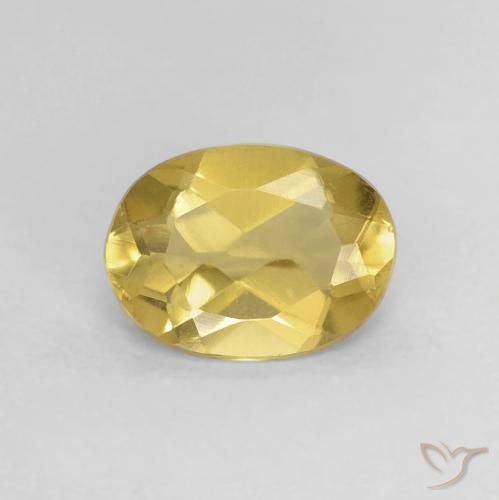 0.98ct Натуральный Дижонский желтый Берилл, Овал, VVS-VS