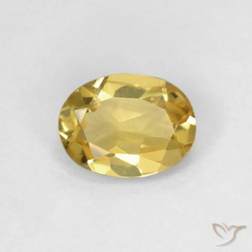 0.72ct Натуральный Королевский желтый Берилл, Овал, Чистота VS