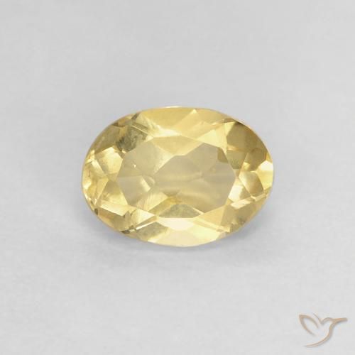 0.80ct Натуральный Светло-желтый Берилл, Овал, VVS-VS