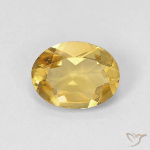 1.18ct Натуральный Королевский желтый Берилл, Овал, VVS-VS