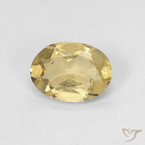 0.80ct Натуральный Землисто-желтый Берилл, Овал, VVS-VS