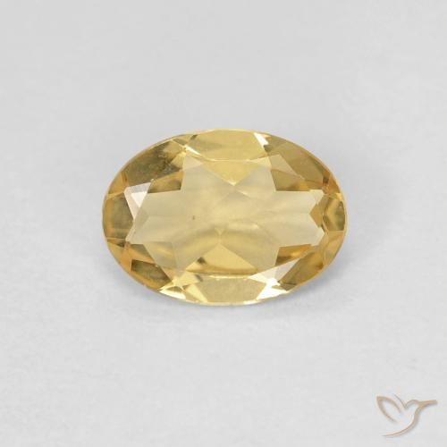 0.59ct Натуральный Теплый желтый Берилл, Овал, VVS-VS