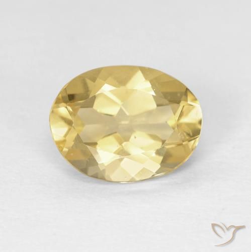 1.62ct Натуральный Теплый желтый Берилл, Овал, VVS-VS
