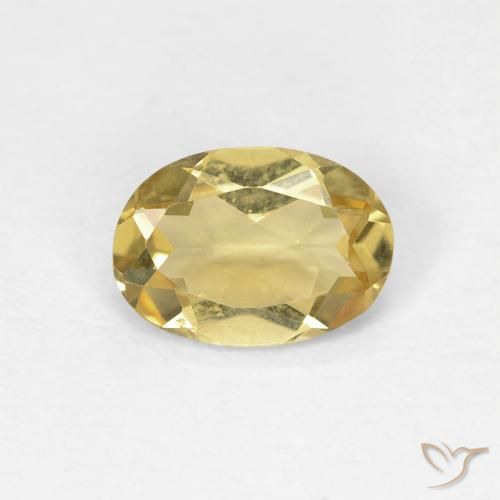 0.55ct Натуральный Дижонский желтый Берилл, Овал, VVS-VS