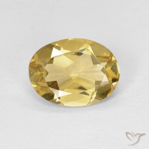 1.50ct Натуральный Средний желтый Берилл, Овал, VVS-VS