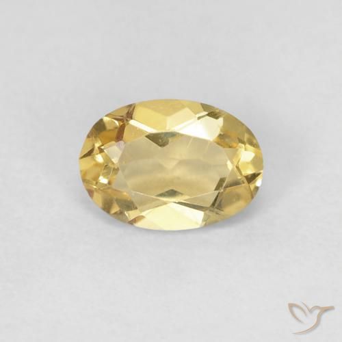 0.67ct Натуральный Золотой Берилл, Овал, Чистота VS