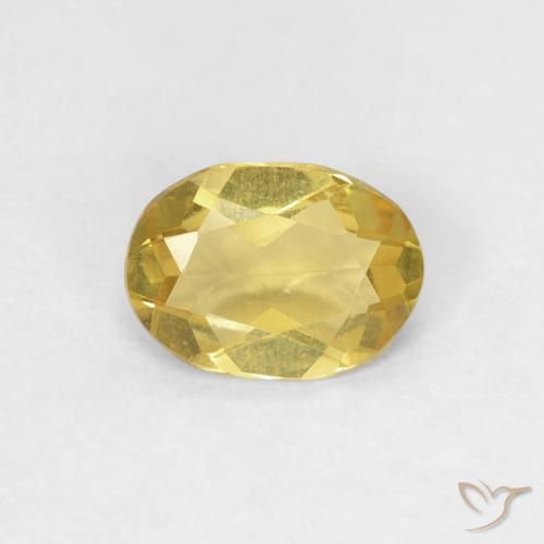 0.63ct Натуральный Среднее золото Берилл, Овал, Чистота VS