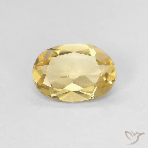 0.90ct Натуральный Золотой Берилл, Овал, Чистота VS