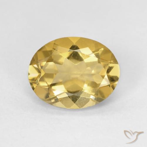 2.27ct Натуральный Теплый желтый Берилл, Овал, Чистота VS