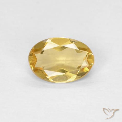 0.65ct Натуральный Средний золотой Берилл, Овал, Чистота VVS