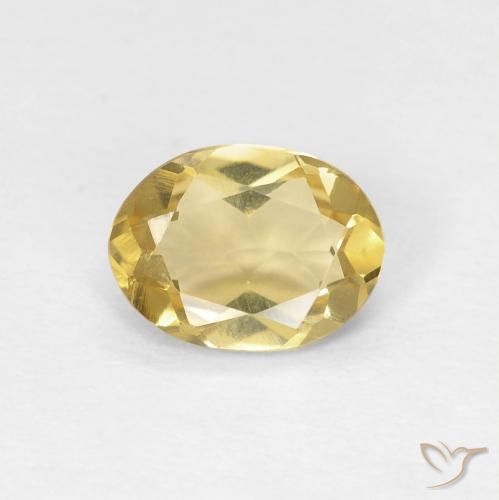 0.98ct Натуральный Светло-золотисто-желтый Берилл, Овал, Чистота VVS