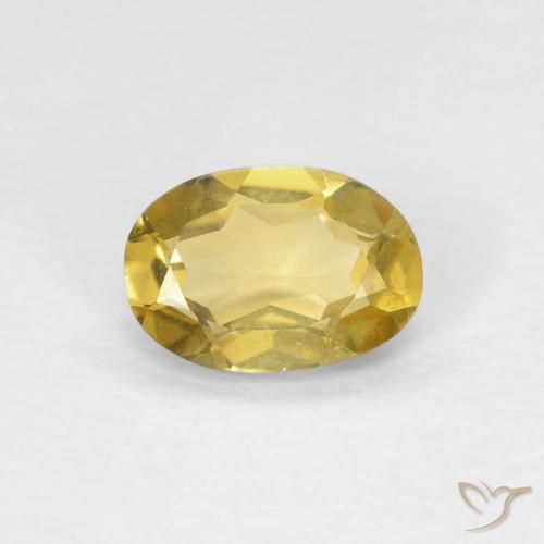 0.55ct Натуральный Желтоватое золото Берилл, Овал, Чистота VVS