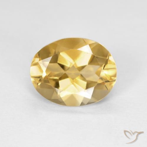 3.14ct Натуральный Среднее золото Берилл, Овал, Чистота VVS