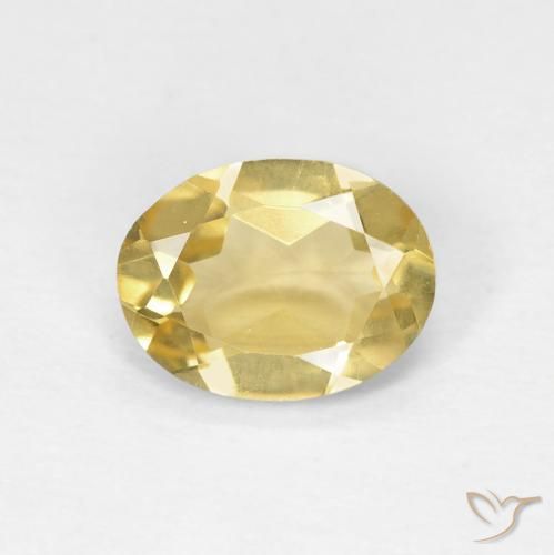 1.11ct Натуральный Среднее золото Берилл, Овал, Чистота VVS