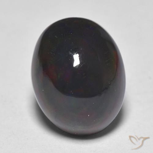 1.38ct Натуральный Многоцветный Черный опал, Овал, Полупрозрачный