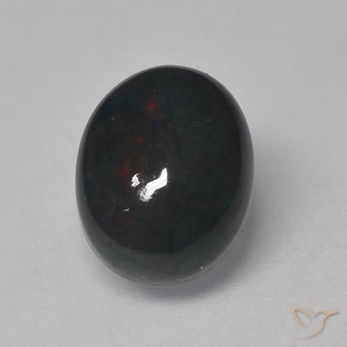1.17ct Натуральный Многоцветный Черный опал, Овал, Непрозрачный